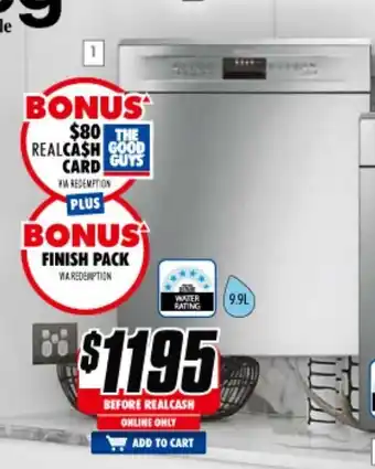 The Good Guys Smeg - 60cm Dishwasher - Stainless Steel - DWA6314X2 offer