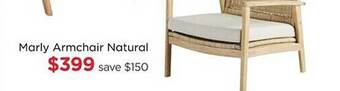 Marly armchair natural