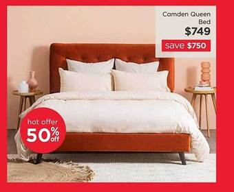 Early Settler Camden queen bed offer