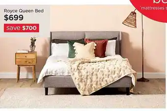 Early Settler Royce queen bed offer