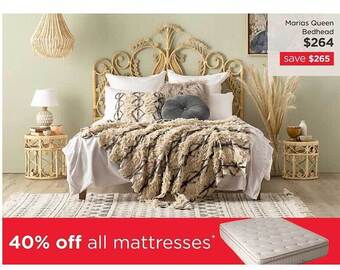 Early Settler Marias queen bedhead offer