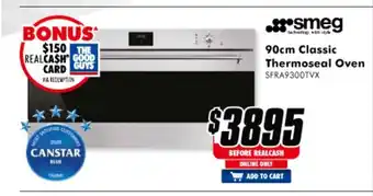 The Good Guys Smeg - 90cm Classic Thermoseal Oven - 90cm Classic Thermoseal Oven - SFRA9300TVX offer