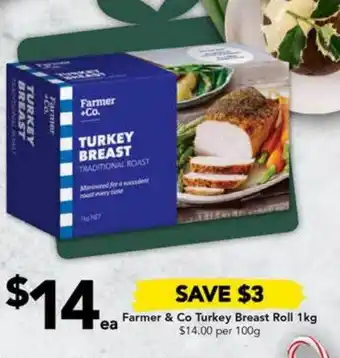 Drakes Farmer & co breast roll 1kg offer