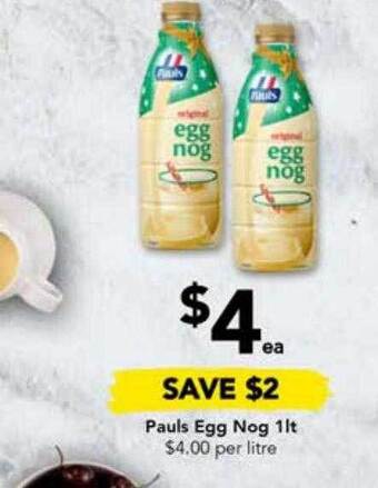 Drakes Pauls egg nog 1lt offer
