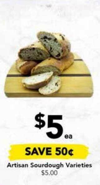 Drakes Artisan sourdough varieties offer