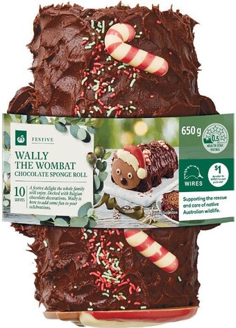 Woolworths Woolworths wally the wombat log cake 650g offer