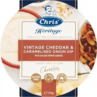 Woolworths Chris’ heritage vintage dips 170g – from the fridge offer