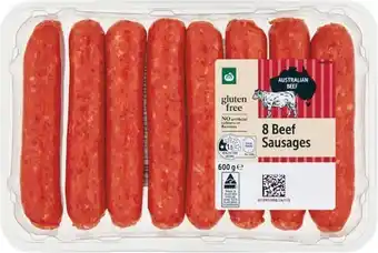 Woolworths Woolworths beef, pork or chicken sausage varieties 600g – from the meat dept offer