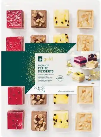 Woolworths Woolworths gold petite desserts 720g pk 20 offer