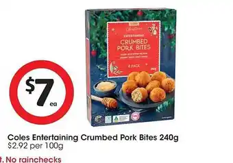 Coles Coles entertaining crumbed pork bites offer