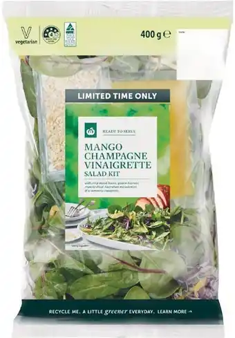 Woolworths Woolworths mango champagne vinaigrette salad with australian macadamias 400g pack offer
