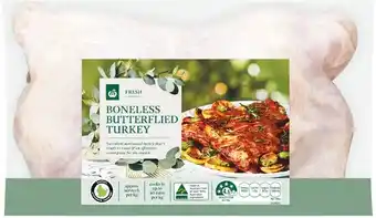 Woolworths Woolworths rspca fresh boneless butterflied turkey – from the meat dept offer