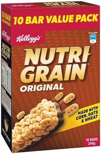 Woolworths Kellogg’s nutri-grain bars 240g pk 10 offer