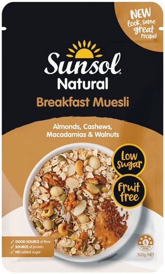 Woolworths Sunsol muesli 500g offer