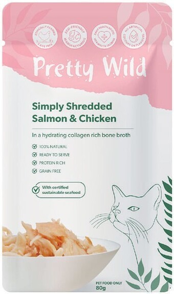 Woolworths Pretty wild wet cat food 80g offer