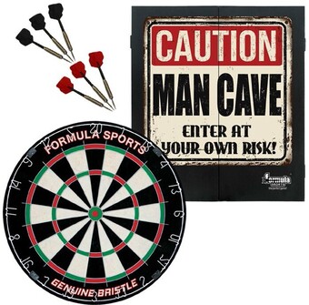 BIG W Formula sports man cave dartboard cabinet set offer