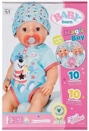 BIG W Baby born magic 43cm - light blue boy offer