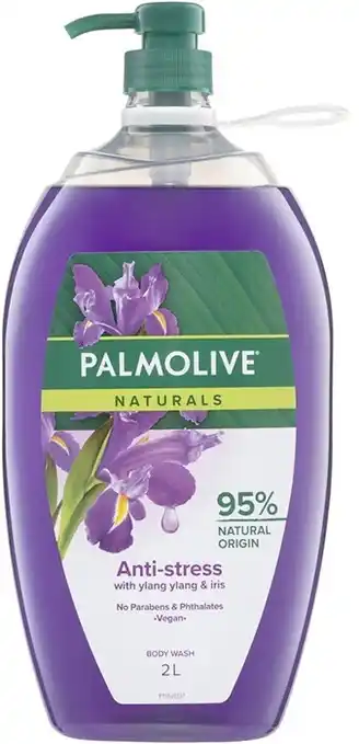 BIG W Palmolive naturals anti-stress with ylang ylang & iris body wash 2l offer