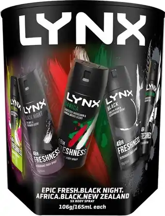 BIG W Lynx body spray gift set offer