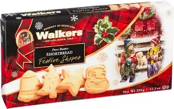 BIG W Walkers shortbread festive shapes 350g offer