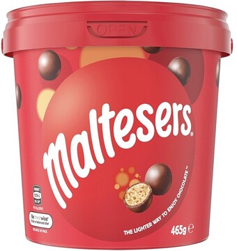 BIG W Maltesers chocolate party bucket 465g offer