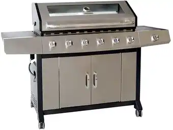 BIG W Contempo 6 burner premium hooded bbq with side burner offer
