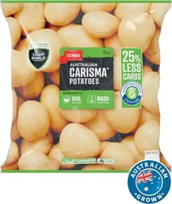 Coles Coles carisma washed potatoes 2kg bag offer