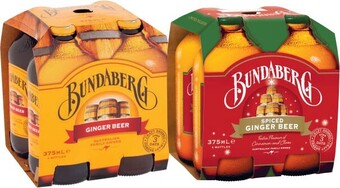 Coles Bundaberg ginger beer or sarsaparilla 4x375ml offer