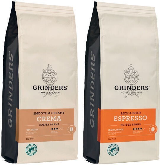 Grinders coffee beans 1kg offer at Coles