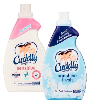 Coles Cuddly fabric conditioner 900ml-1 litre offer