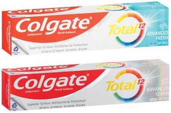 Coles Colgate total advanced toothpaste 200g offer