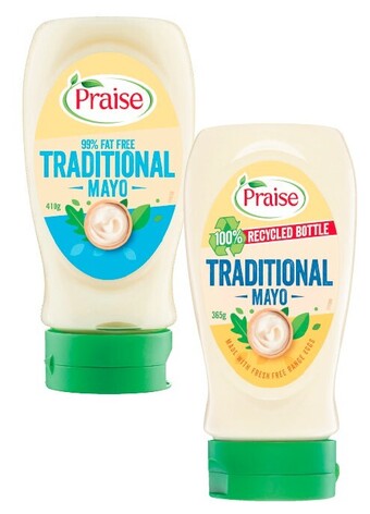 Coles Praise squeeze mayonnaise 365g-410g offer