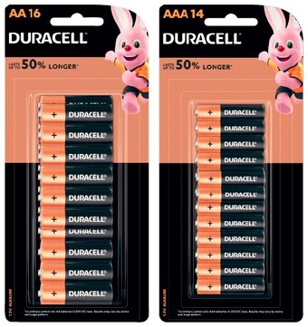 Coles Duracell coppertop batteries aa 16 pack or aaa 14 pack offer
