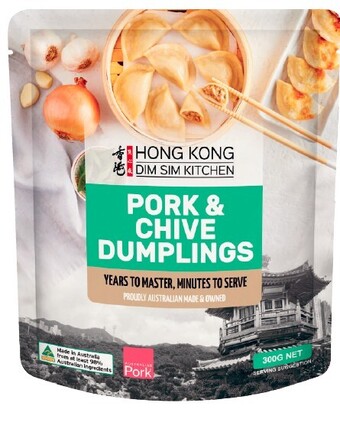 Coles Hong kong dim sim kitchen pork & chive dumplings 300g offer