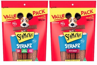 Coles Schmackos dog treats 500g offer