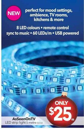 Cheap as Chips Asseenontv led strip light 5 metre offer