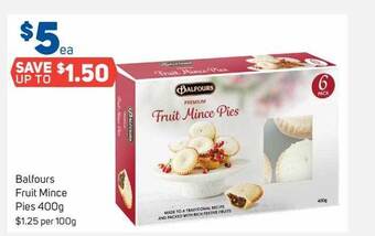 Foodland Balfours fruit mince pies 400g offer