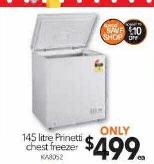 Cheap as Chips 145 litre prinetti chest freezer offer