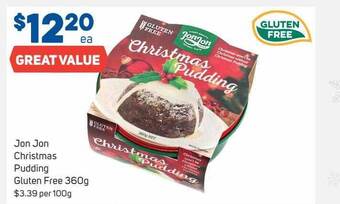 Foodland Jon jon christmas pudding gluten free 360g offer