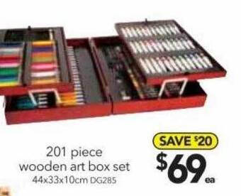 Cheap as Chips 201 piece wooden art box set offer