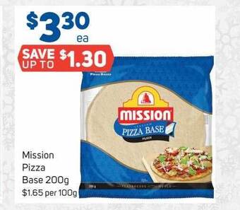 Foodland Mission pizza base 200g offer
