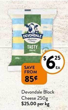 Foodworks Devondale block cheese offer