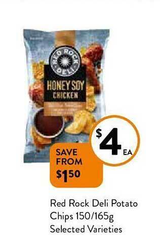 Foodworks Red rock deli potato chips offer