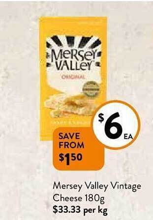 Foodworks Mersey valley vintage cheese offer