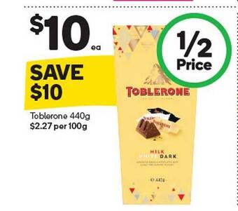 Woolworths Toblerone offer