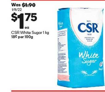 Woolworths Csr white sugar offer