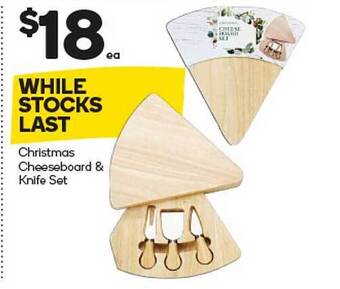 Woolworths Christmas cheeseboard & knife set offer