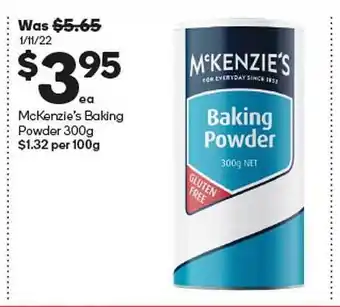Woolworths Mckenzie's baking powder offer