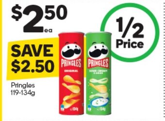 Woolworths Pringles 119-134g offer