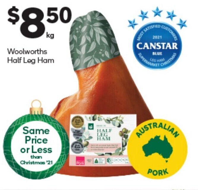 Woolworths Half Leg Ham offer at Woolworths